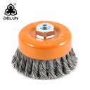 4 hüvelykes csavart csomózott huzalkefe kefe tartós típus